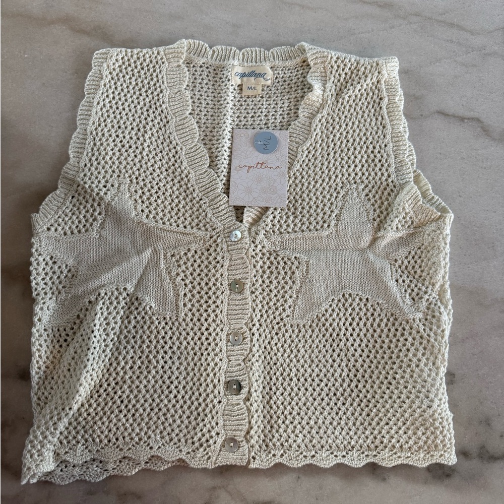 CAPITTANA RAFFA KNIT TANK cream M/L